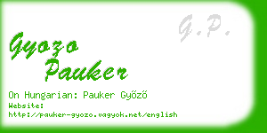 gyozo pauker business card